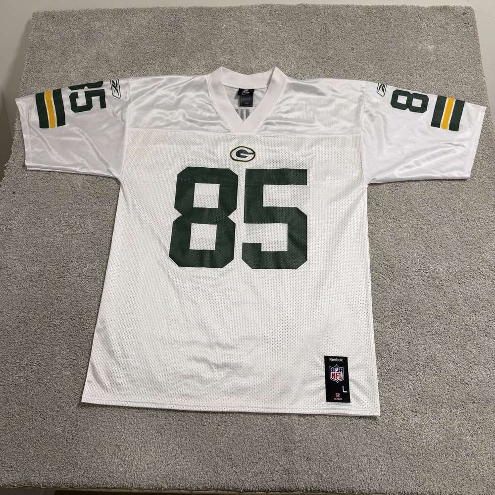 Reebok Greg Jennings Green Bay Packers Jersey Mens Sz L White NFL Football
